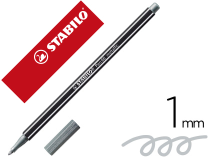 Rotulador acuarelable Stabilo Pen 68 tinta plata